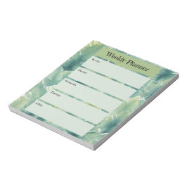 Waterverf Tropische bladeren Patroon Weekplanner Notitieblok