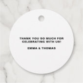 Waterverf Tropische bladeren schoeisel met grote p Bedankjes Labels (Achterkant)