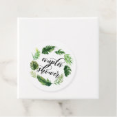 Waterverf Tropische bladeren schoeisel met grote p Bedankjes Labels (In situ)