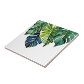Waterverf Tropische bladeren Tegeltje (Zijkant)