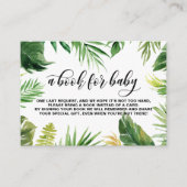 Waterverf Tropische bladeren Verzoek om Baby Lijst Informatiekaartje (Voorkant)
