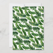 Waterverf Tropische bladeren Wreate Bridal Brunch Kaart (Achterkant)