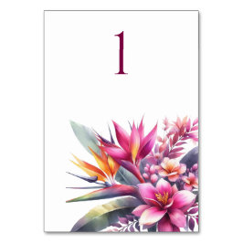 Waterverf Tropische Bliss-Bruiloft Tafel Kaart