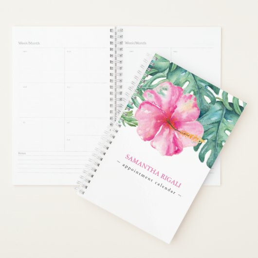 Waterverf tropische bloem planner (Display)
