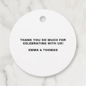 Waterverf Tropische bloemen Baby shower Bedankjes Labels (Achterkant)