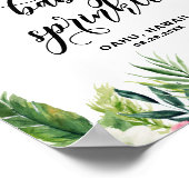 Waterverf Tropische bloemen Baby Sprinkle Welkom Poster (Hoek)