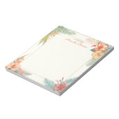 Waterverf Tropische bloemen & bladeren Natuur Notitieblok (Linkerzijde)