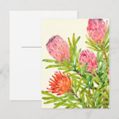 Waterverf Tropische bloemen Briefkaart (Voorkant / Achterkant)