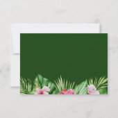Waterverf Tropische Bloemen Bruiloft RSVP Kaart (Achterkant)