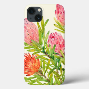 Waterverf Tropische bloemen iPhone 13 Hoesje