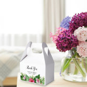 Waterverf tropische bloemen dank u bruiloft bedankdoosjes