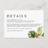 Waterverf Tropische bloemen en Greenery - Gegevens Informatiekaartje (Voorkant)