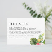 Waterverf Tropische bloemen en Greenery - Gegevens Informatiekaartje (Staand voorkant)