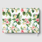 Waterverf Tropische bloemen en Grieks huwelijk Gastenboek (Achterkant)