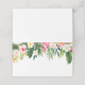 Waterverf Tropische bloemen en Grieks huwelijk Plaatskaartje (Buitenkant ongevouwen)