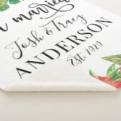 Waterverf Tropische bloemen en Grieks huwelijk Sherpa Deken (3/4)