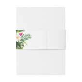 Waterverf Tropische bloemen en Grieks huwelijk Uitnodigingen Wikkel (Achterkant Voorbeeld)