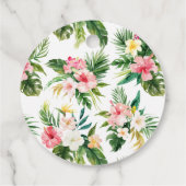 Waterverf Tropische bloemen en groen Afstuderen Bedankjes Labels (Achterkant)