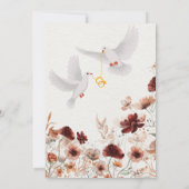 Waterverf Tropische bloemen en groen Bruiloft I Kaart (Achterkant)