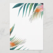 Waterverf tropische bloemen en jaguar menu (Achterkant)