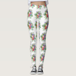 Waterverf Tropische Bloemen Exotische Strand Tijd Leggings