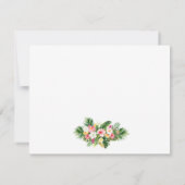 Waterverf Tropische Bloemen Flamingo Roze Notitiekaartje (Achterkant)
