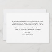 Waterverf Tropische Bloemen Garland Zomerbruiloft Bedankkaart (Achterkant)