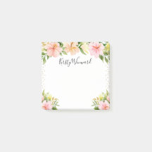 Waterverf Tropische Bloemen Gouden Confetti