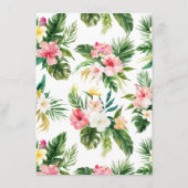 Waterverf Tropische bloemen hoe oud de Kaart van m (Achterkant)