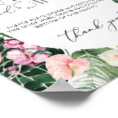 Waterverf Tropische Bloemen Kaarten en Geschenken  Poster (Hoek)