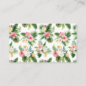 Waterverf Tropische bloemen luier Kaart Raffle Visitekaartje (Achterkant)