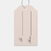 Waterverf Tropische Bloemen met Roze Papegaai Cadeaulabel (Achterkant)