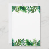 Waterverf Tropische Bloemen Moderne Bruiloft Kaart (Achterkant)