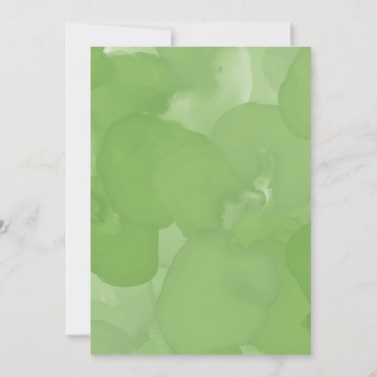 Waterverf tropische bloemen | Palm Leaves Bruiloft Kaart (Achterkant)