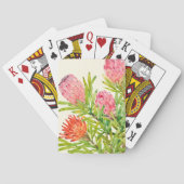 Waterverf Tropische bloemen Pokerkaarten (Achterkant)