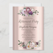 Waterverf Tropische Bloemen, Roos Gold Retirement Kaart (Voorkant)