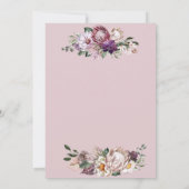 Waterverf Tropische bloemen, roze pensionering Kaart (Achterkant)