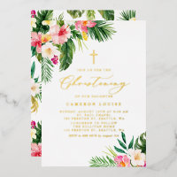 Waterverf Tropische Bloemen Summer Christening