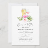 Waterverf Tropische bloemen voor ik dat doe Kaart (Voorkant)