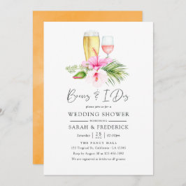 Waterverf Tropische bloemen voor ik dat doe Kaart