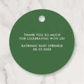 Waterverf Tropische bloemen Wreater Baby Sprinkle Bedankjes Labels (Achterkant)