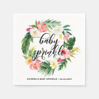 Waterverf Tropische bloemen Wreater Baby Sprinkle