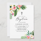 Waterverf Tropische Bloemen Zomboekje Kaart (Voorkant)