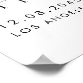 Waterverf Tropische Bloemen Zomer Bruidsdiner Poster (Hoek)