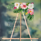 Waterverf Tropische Bloemen Zomer Bruidsdouche Acryl Bord (Neutraal)