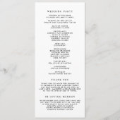 Waterverf Tropische bloemen zomerbruiloft Programmakaart (Achterkant)