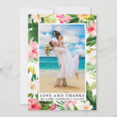 Waterverf Tropische Bloemenliefde en Bedankt (Voorkant)