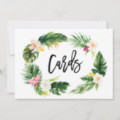 Waterverf Tropische Bloemenslinger Kaarten Bord (Voorkant)