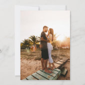 Waterverf Tropische Bloemige Bestemming Foto Save The Date (Achterkant)