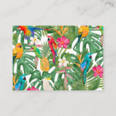 Waterverf tropische bloemperen diapluierraffel informatiekaartje (Achterkant)